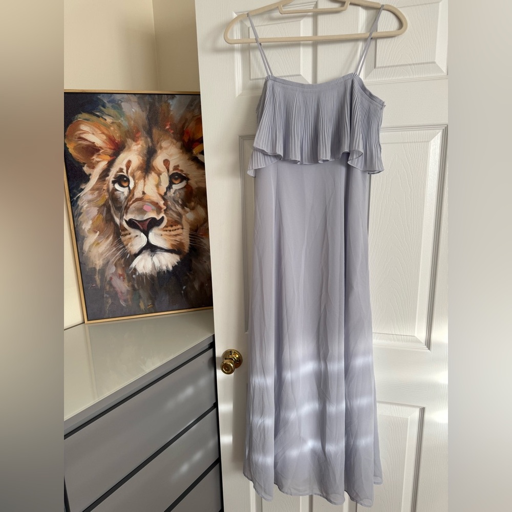 Light Blue Off-Shoulder Maxi Dress